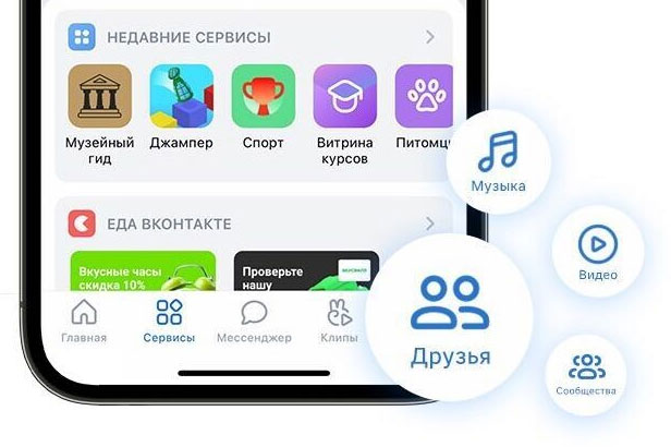 Версия 7.0 приложения ВКонтакте: дополнительная кнопка в нижнем ряду